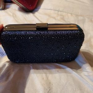 Rhinestone Satin Clutch